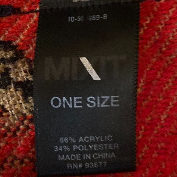 Mixit Gorgeous Floral Cape with Fringe Add Boots and Go! One Size EUC - Picture 5 of 5